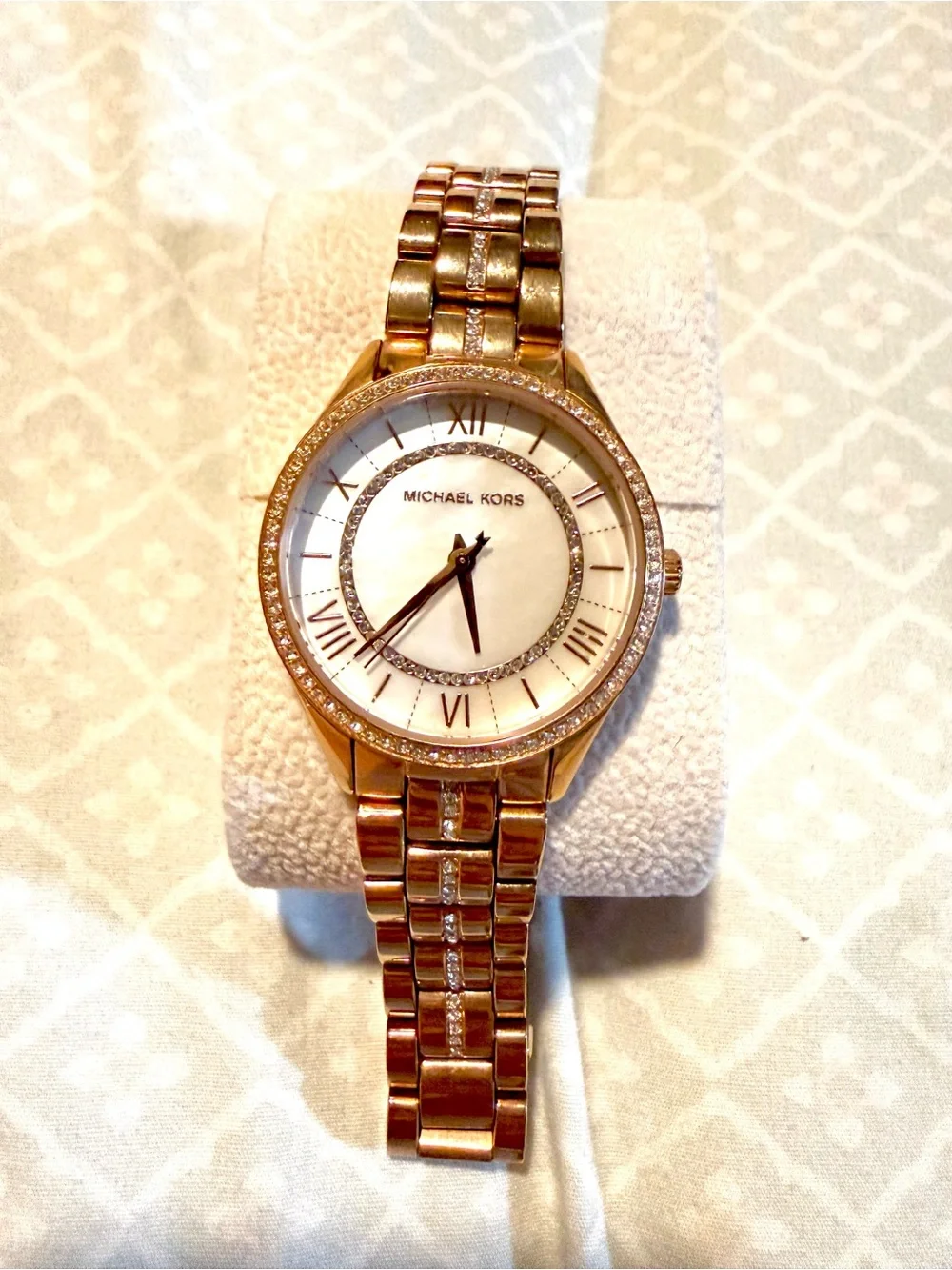 Michael Kors Rose Gold Tone Crystal Dial Women's Watch